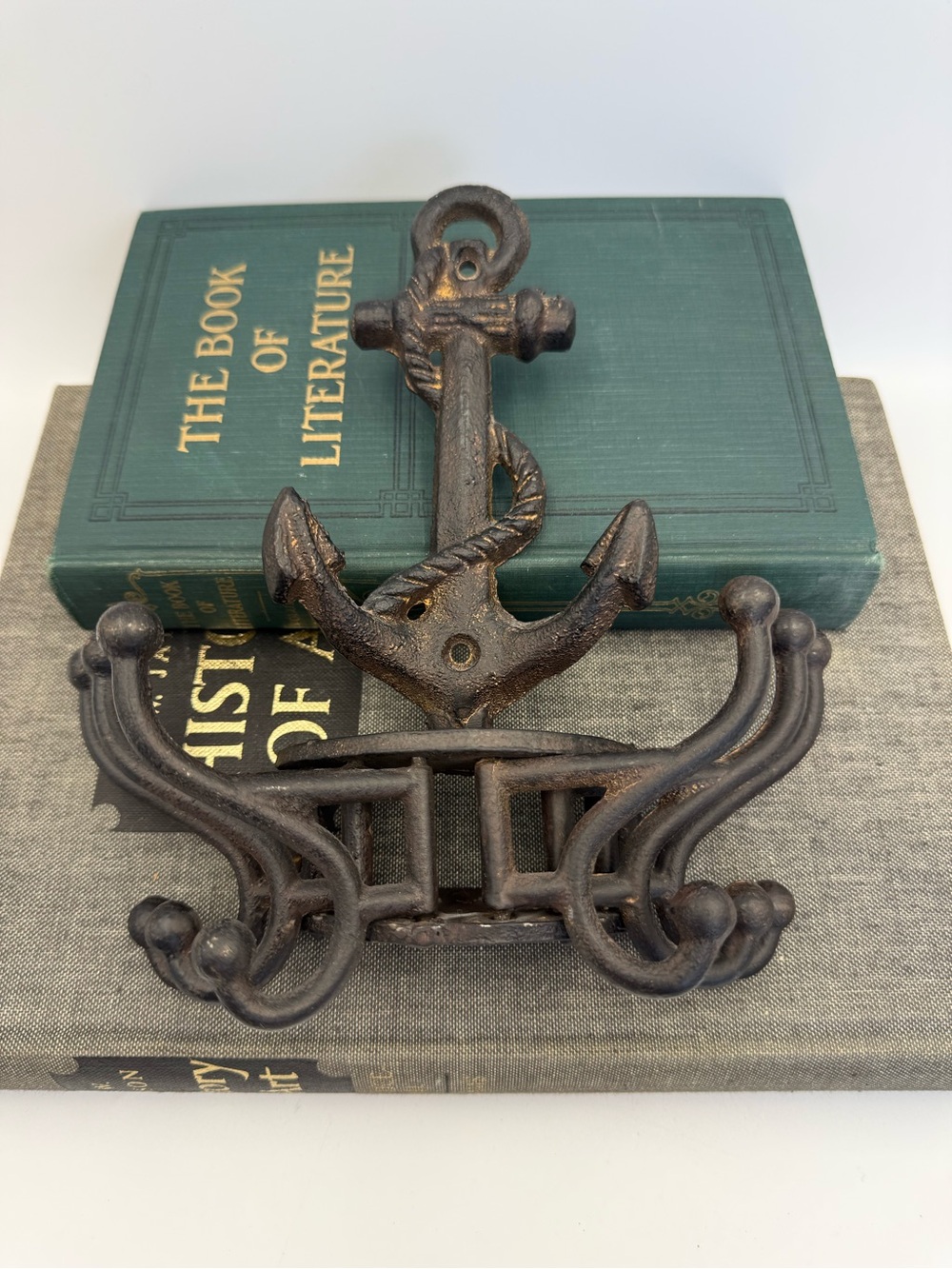 Vintage Cast Iron Anchor Swivel Wall Hook Heavy Duty Wall Mounted